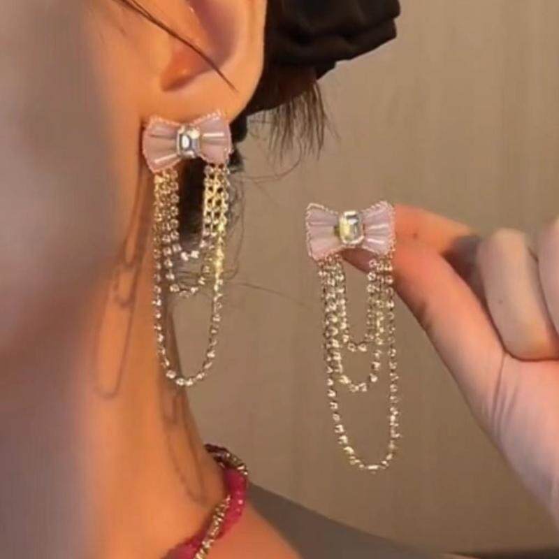 新款潮精致流苏显瘦耳饰简约