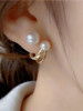 设计感一款两戴珍珠耳环简单大方百搭个性耳坠秋冬气质潮简约耳钉