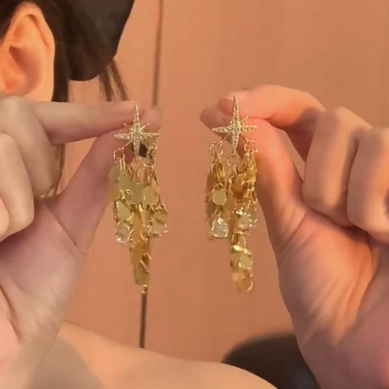 闪耀星星两戴式爆款耳饰锆石欧美