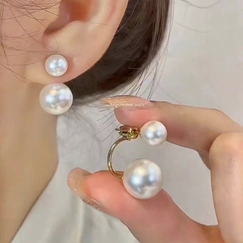 简约法式珍珠两戴耳环女两戴
