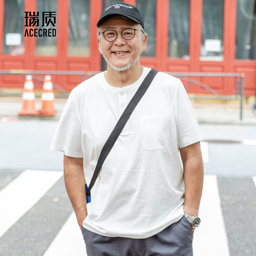 爸爸短袖t恤中老年人老爸夏装