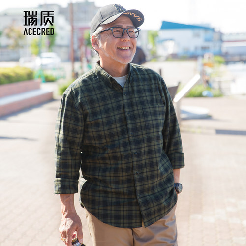 季爸爸衬衫长袖中老年人