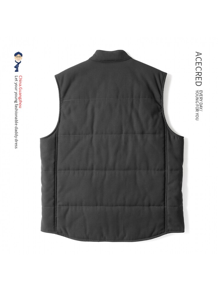 MIDDLE-AGED DAD AUTUMN AND WINTER COTTON VEST WARM WINTER CLOTHES SHOULDER LIGHT LOOSE COAT MIDDLE-AGED AND ELDERLY CLOTHES GRANDFATHER