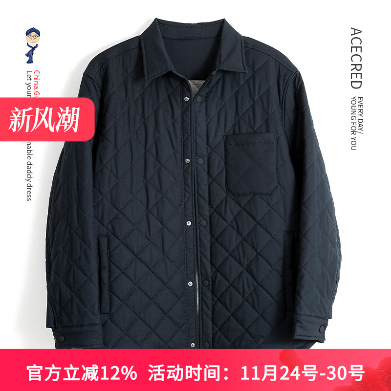 爸爸棉服薄款宽松中老年人