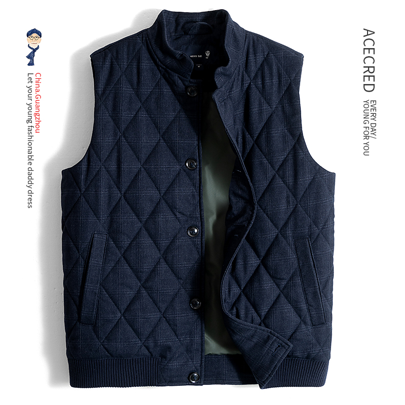 中老年棉马甲男保暖爸爸装