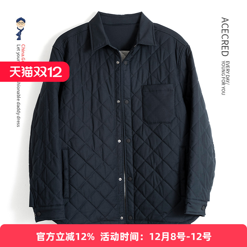 爸爸棉服薄款宽松中老年人