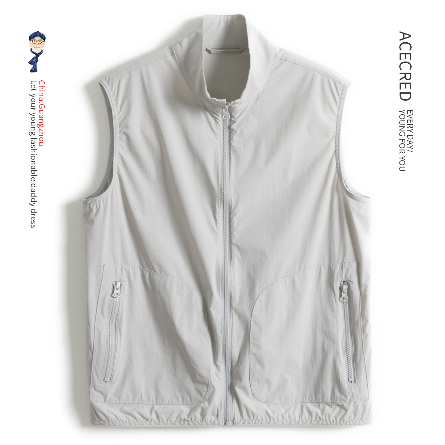 中年爸爸夏装马甲轻薄透气