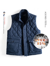 Пуховой жилет 中年爸爸冬装羽绒马甲男中老年人宽松保暖老人爷爷无袖羽绒外套 Acecred