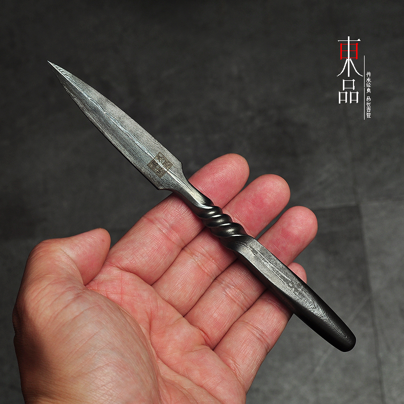 百炼钢茶剑普洱撬茶大马士革茶刀