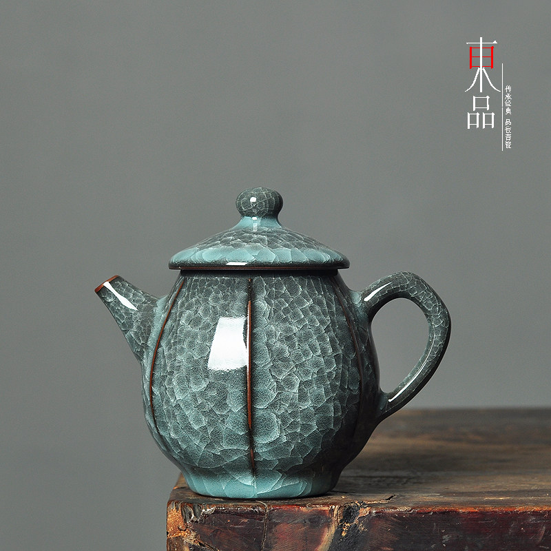 哥窑冰裂纹铁胎功夫茶具泡茶壶