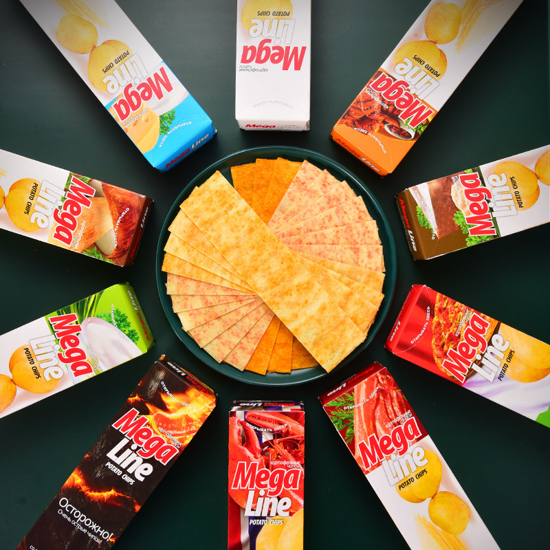 白俄罗斯进口薯片非油炸女生超爱小零食小吃特产膨化食品100g