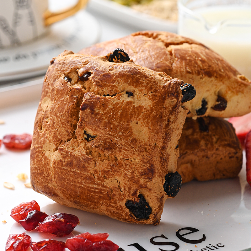 全麦司康面包葡萄干蔓越莓下午茶司康松饼干糕点零食整箱食品粗粮