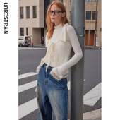 UNR设计师品牌假两件蕾丝拼针织修身 UNRESTRAIN 开衫