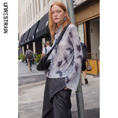 长袖 泼墨印花修身 UNR设计师品牌新中式 女衫 UNRESTRAIN