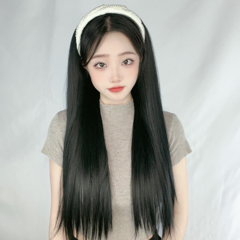 哑光高温丝自然女全假发