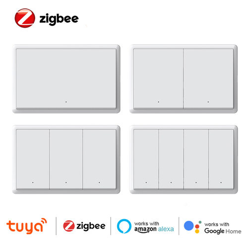 Tuya涂鸦智能开关ZigBee美规单零火共用118远程语音定时联动控制