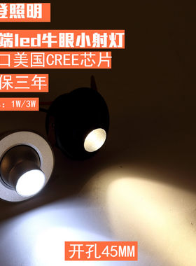 led牛眼嵌入式射灯开孔40mm