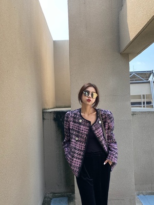 小香风意大利进口罕见羊毛外套