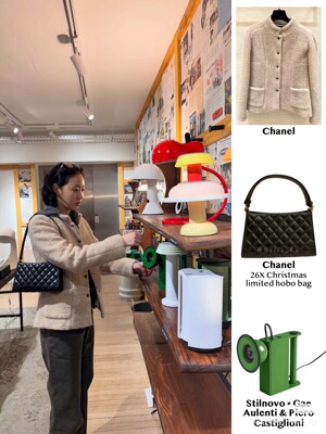 金高银同款羊驼毛小香风短外套