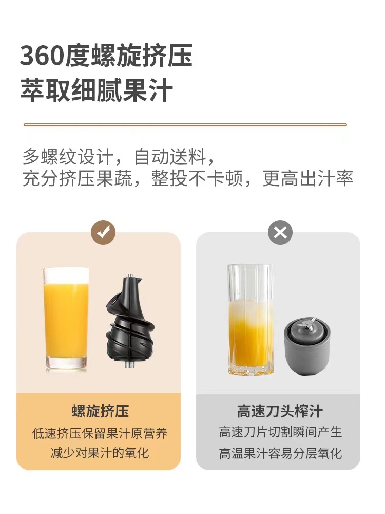 果源榨汁渣机汁分离家用多功能水果自动小型商用原汁机炸果汁机