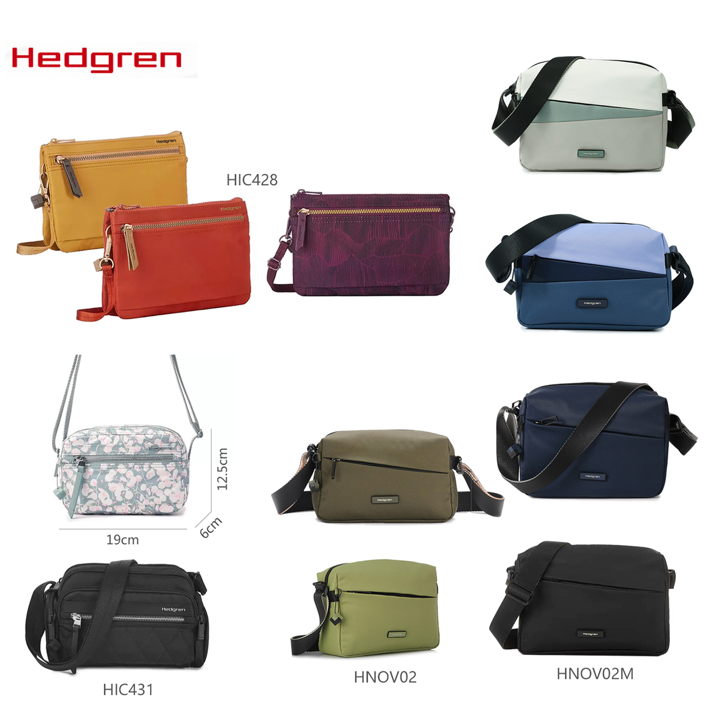 百搭防泼水尼龙多隔层拉链斜挎包