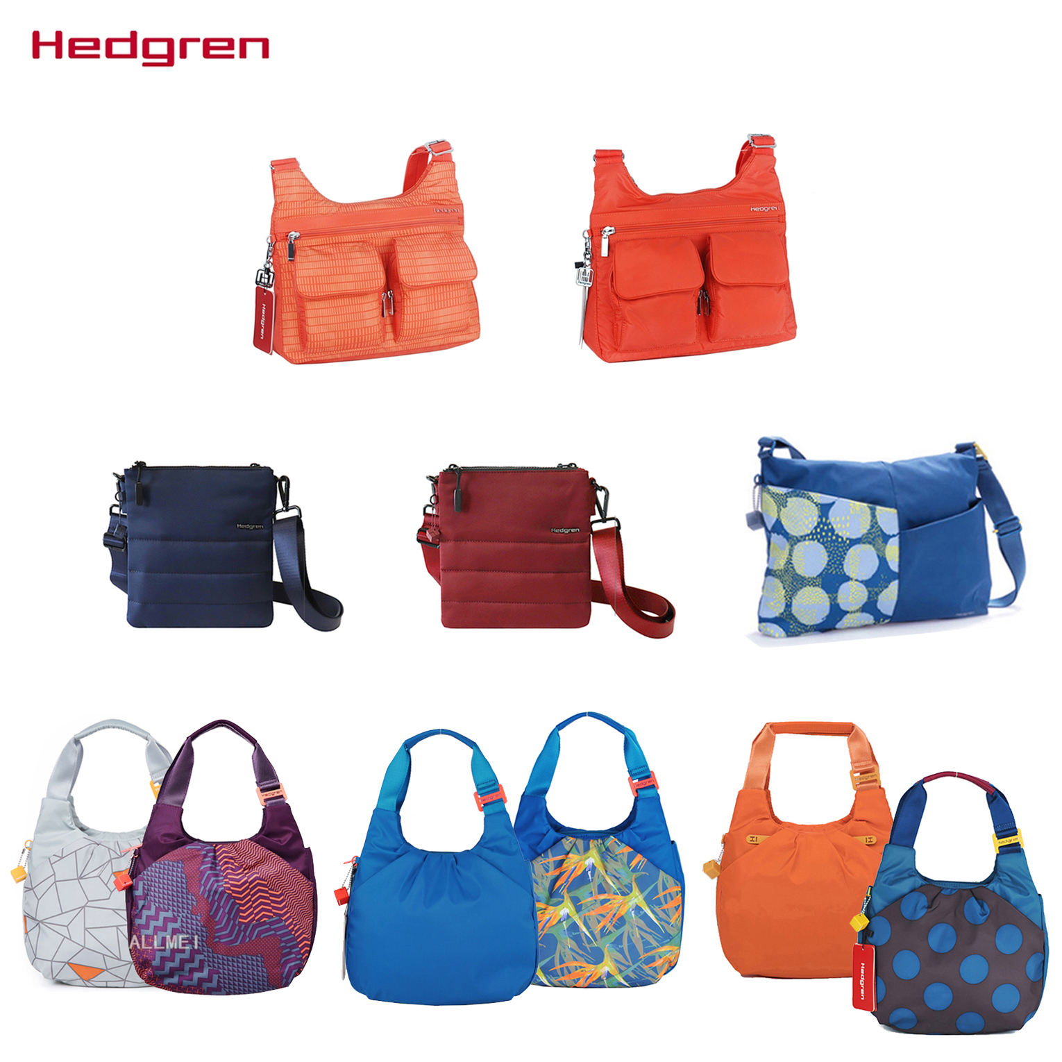 海格林旅行休闲尼龙拉链斜挎包