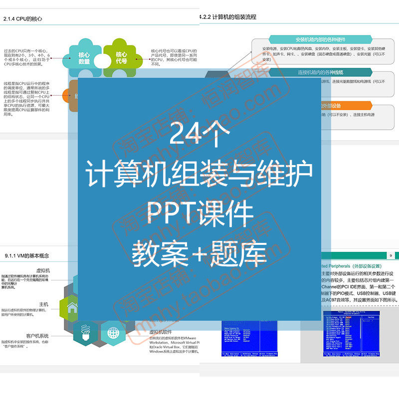计算机组装维护ppt课件硬件入门教学零基础分区故障排除安全电脑