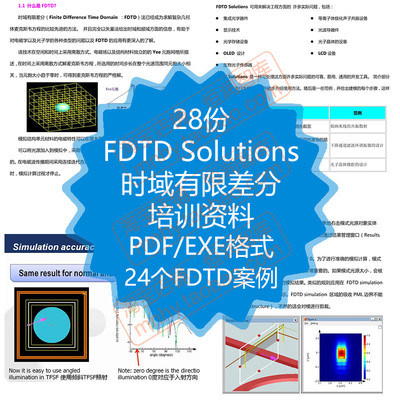 FDTD Solutions时域有限差分资料案例光源谐振腔波导光子学CMOS