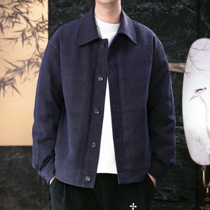 【再易】2025新款微澜柞蚕丝香云纱【白鹅绒】羽绒服夹克ZY0515S