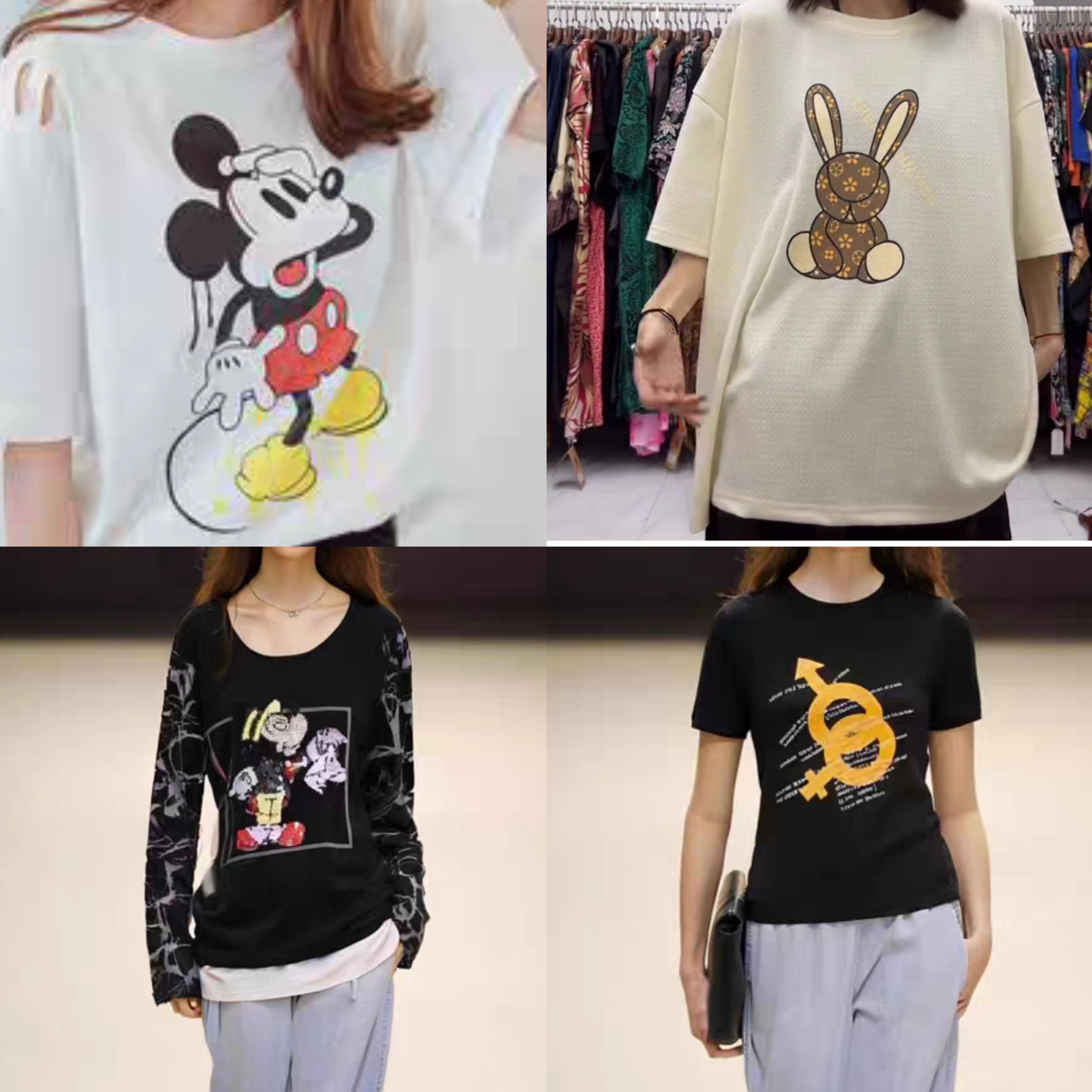 春夏精品百搭刺绣重工钉珠贴布字母女款T恤宽松休闲百搭弹力甜美