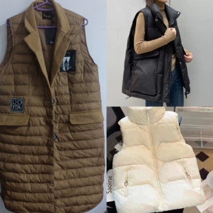 秋冬新品羽绒棉背心坎肩马夹长款外穿棉马甲拉链小香风气质保暖女