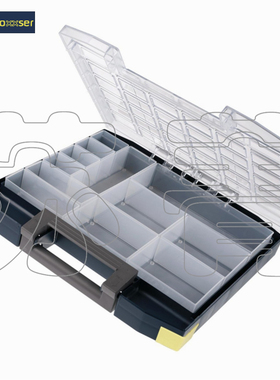 丹麦原装进口RAACO BOXXSER 分类工具盒 带3种颜色标签 12格 14格