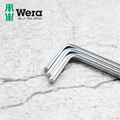德国维拉Wera  950 平头 公制 L 型内六角扳手 单根 镀铬