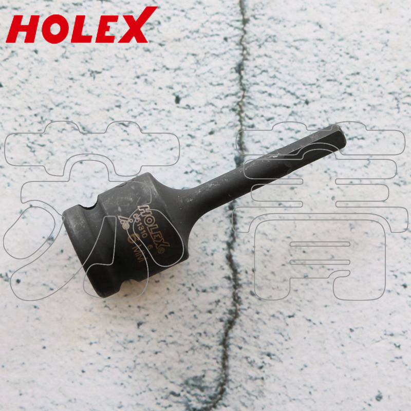 德国霍夫曼HOLEX 冲击式六角套筒起子头 表面发兰处理 1/2英寸