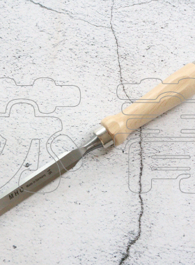 德国原装进口MHG 榫凿带木质手柄 细长形 带较宽斜面 磨光 794800