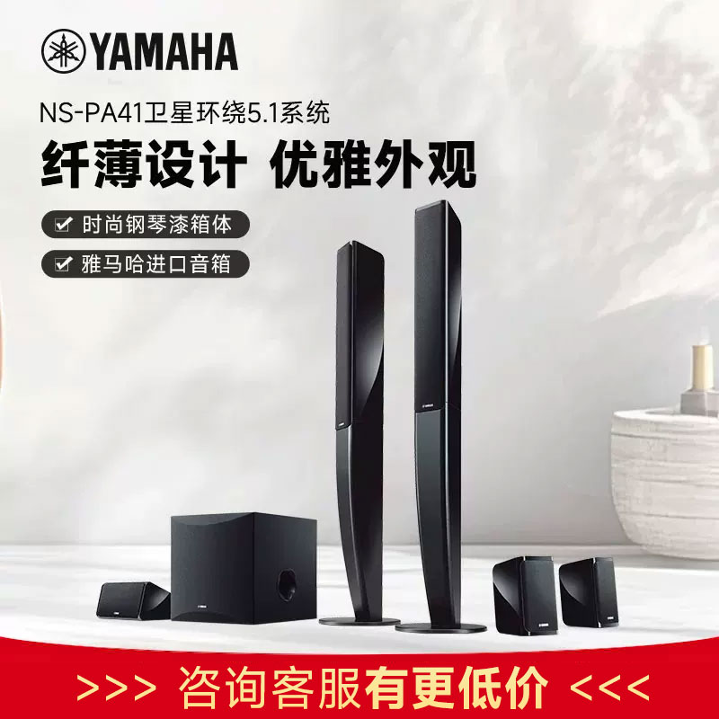 Yamaha/雅马哈 NS-PA41家庭影院钢琴烤漆卫星环绕5.1高级音箱套装