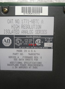 1771-NBTC美国AB 全新库存ALLEN BRADLEY 1771-NBTC / 1771NBTC