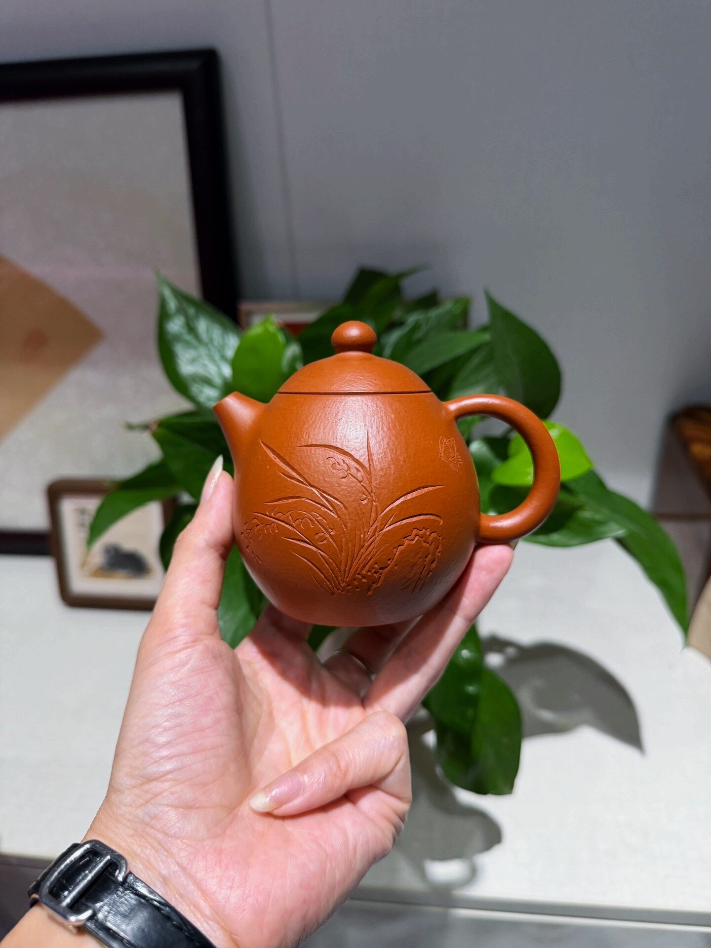 宜兴紫砂壶原矿赵庄朱泥壶龙蛋壶王老师全手工制作容量200cc