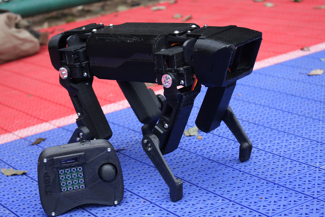 开源4足机器人智能仿生四足机器狗arduino编程 STEM教育
