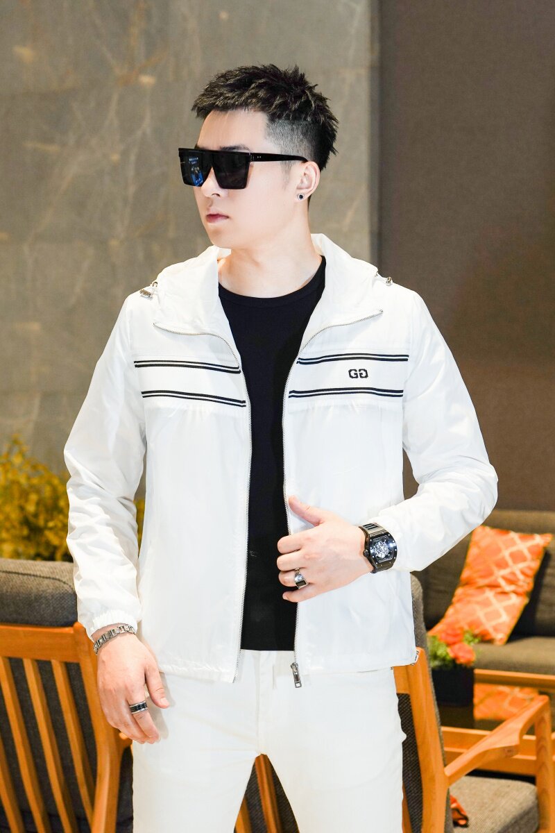 商标已注册2025年新款印花撞色连帽休闲夹克JK9263P135真模,男装夹克,钱塘6016-1(原3019)