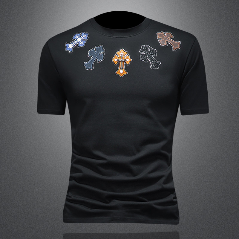 2026年新款微阔短袖T恤钱塘3019TX3078P75镂空，男装T恤，钱塘6016-1(原3019)