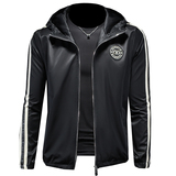 2026年新款印花连帽休闲夹克商标已注册JK9024P160镂空白色，男装夹克，钱塘6016-1(原3019)