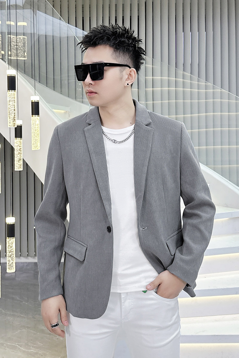 2026年新款高端纯色休闲小西装钱塘3019X6706P165真模,男装西服套装,钱塘6016-1(原3019)