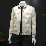 Y9830P3102025高端冬季90%白鸭绒暗花针织领羽绒服假355，男装羽绒服，钱塘6016-1(原3019)