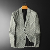 2026年新款高端休闲小西装钱塘3019X6697P160平铺黑，男装西服套装，钱塘6016-1(原3019)