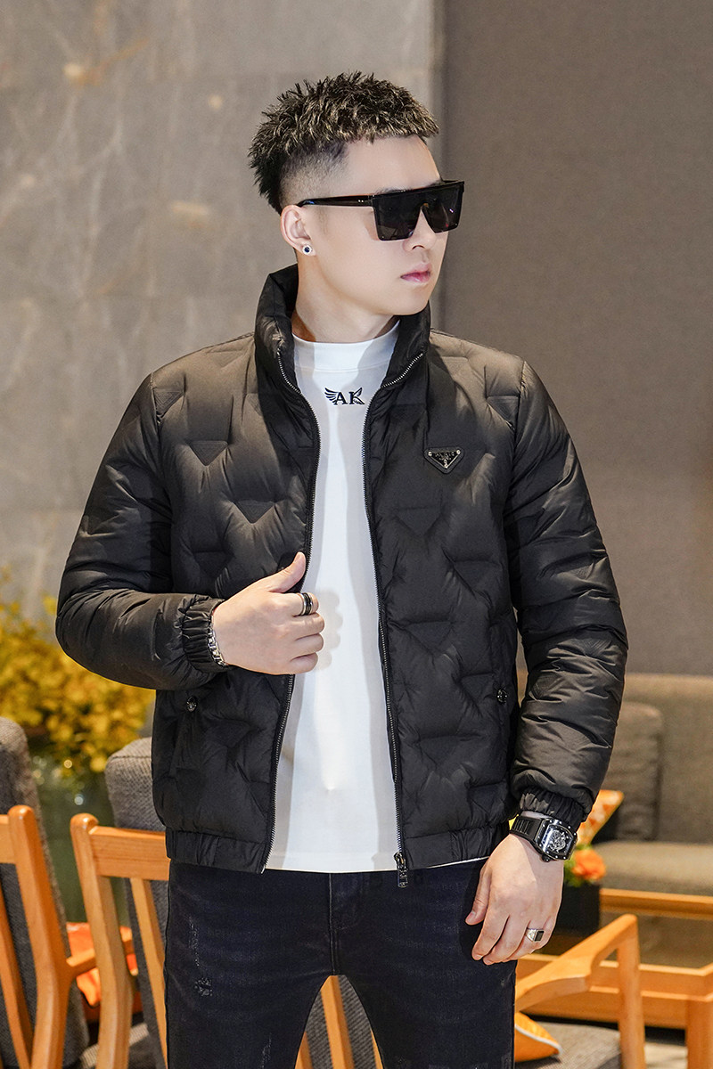 Y9813P2902025高端冬季90%白鸭绒暗花立领羽绒服真模335,男装羽绒服,钱塘6016-1(原3019)