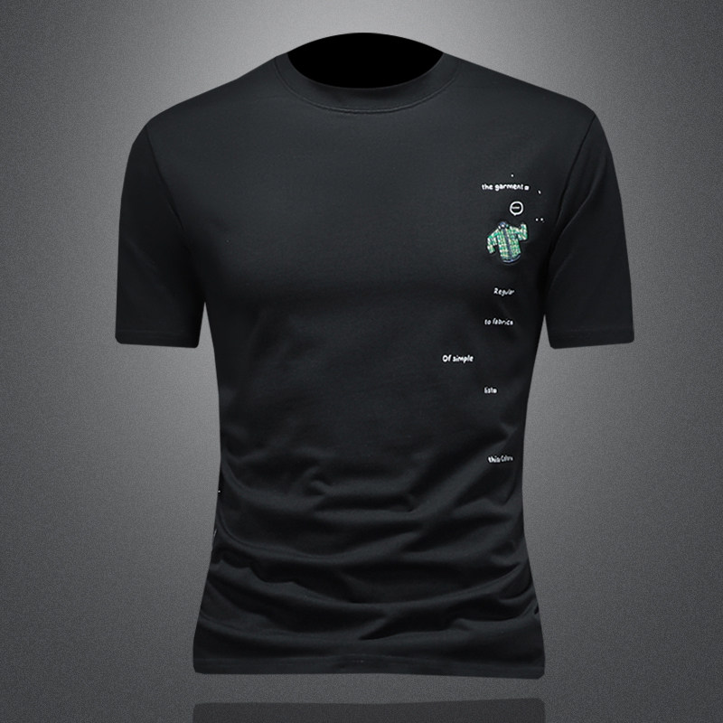 2026年新款微阔短袖T恤钱塘3019TX3081P75镂空，男装T恤，钱塘6016-1(原3019)