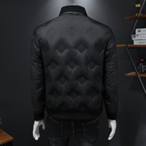 Y9830P3102025高端冬季90%白鸭绒暗花针织领羽绒服假355，男装羽绒服，钱塘6016-1(原3019)