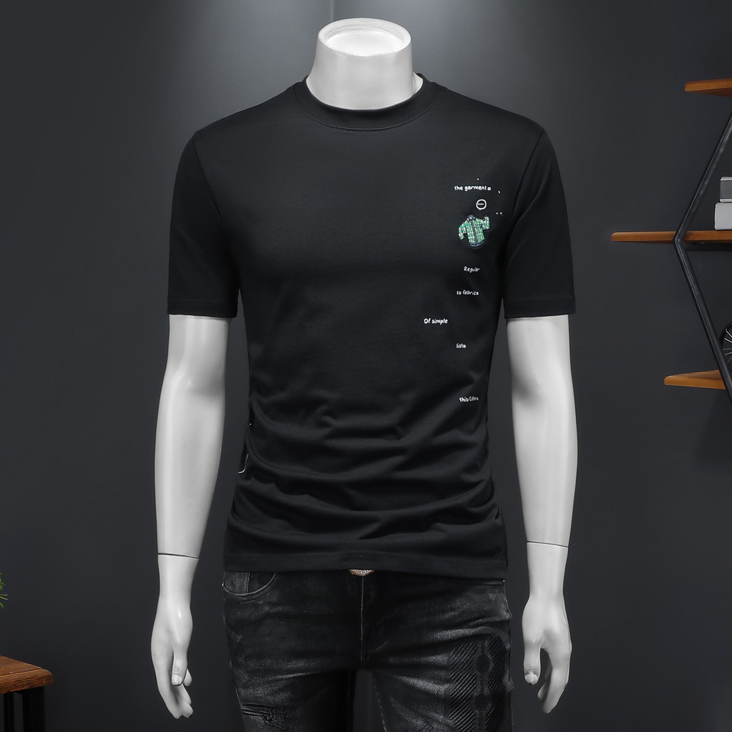 2026年新款微阔短袖T恤钱塘3019TX3081P75假模，男装T恤，钱塘6016-1(原3019)