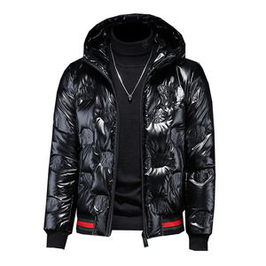 Y9937 290 2022高端冬季90%白鸭绒亮面连帽羽绒服图片